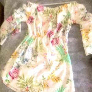 Floral Strapless Mini Dress